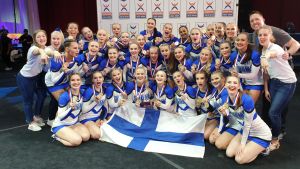 Finland vann VM-guld i cheerleading i Orlando.