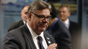 Timo Soini Utrikesminister Timo Soini (Sannf) vid Arktiska rådets möte i Alaska den 11 maj 2017.