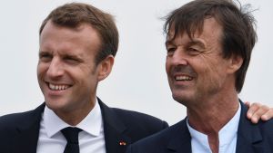 Emmanuel Macron och Nicolas Hulot Emmanuel Macron och Nicolas Hulot