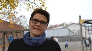Sirkkala skolas rektor Elise Kurtén säger att det finns mycket positivt med flytten till Kärsämäki också. Och hon tror att det går att ordna vettiga lösningar på transportproblemet. Elise Kurtén.