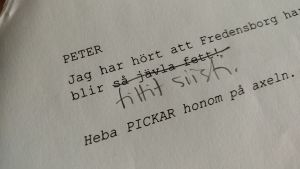 Korrigeringar i manuset för Det som hände Liv ur manuset till Det som hände Liv