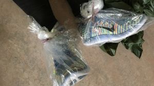 Det är tanken som räknas... Heimlagad regnskydd för fötterna gjort av plastpåsar