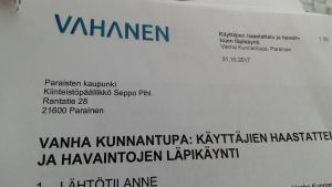 Seppo Pihl fick redan för ett år sedan den första rapporten med en rekommendation att Gamla Kommunalstugan ska utrymmas. Ett brev till Seppo Pihl i Pargas stad om inomhusluften i Gamla Kommunalstugan.