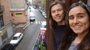 Erik Sjöholm och Tamara Gonzáles Casado stannar kvar i Madrid.