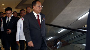Även Nordkoreas utrikesminister Ri Yong-Ho upphöjdes till Arbetarpartiets politbyrå Även Nordkoreas utrikesminister Ri Yong-Ho upphöjdes till Arbetarpartiets politbyrå