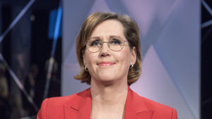 Tuula Haatainens (SDP) väljarstöd i Västnyland låg mellan 2 och 4 procent. Suuri Vaalikeskustelu 25.01.2018, TV1. Tuula Haatainen
