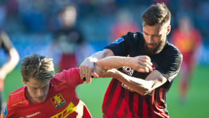 Tim Sparv har de senaste fyra säsongerna brottats i FC Midtjyllands tröja. Tim Sparv under en match i den danska ligan.