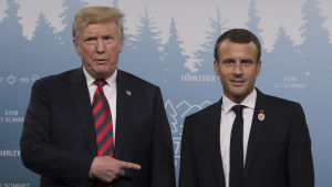 USA:s president Donald Trump och Frankrikes president Emmanuel Macron har tvistat om skatter på digitala tjänster Donald Trump och Emmanuel Macron under G7-mötet i Kanada.