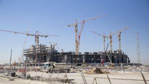Hundratals utländska arbetare har dött på Qatars stadionbyggen inför fotbolls-VM 2022. Lusail Stadion Qatar