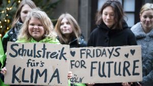 Unga på olika håll i världen har gått i Greta Thunbergs fotspår och strejkat för klimatet. Strejk i Berlin.