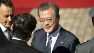Sydkoreas president Moon Jae-In har hotat att bemöta de japanska restriktionerna, men analytiker är skeptiska till Sydkoreas möjligheter att faktiskt göra något Moon Jae-in