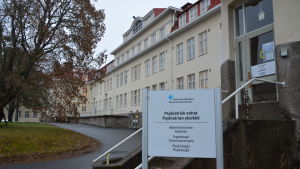 Här på sjukhusområdet i Roparnäs jobbar Remes. Om några år då det nya H-huset i Sandviken blir klart flyttar psykiatrin dit. Roparnäs sjukhus, C-huset.