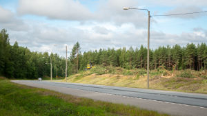 Här är området sett från spånbanan på andra sidan vägen. Solparken i Ekenäs