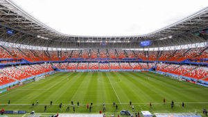 Bild på VM-stadion i Saransk. Bild på VM-stadion i Saransk.