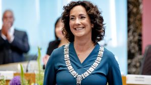 Amsterdams borgmästare Femke Halsema. Amsterdams borgmästare Femke Halsema då hon svurits in som borgmästare.