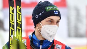 Ilkka Herola kommer till VM med flera pallplatser i världscupen. Ilkka Herola efter lopp.