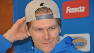 Matias fick en varning när han glömde meddela att han var i Helsingfors och inte där hemma. Matias Strandvall vid VM 2013.