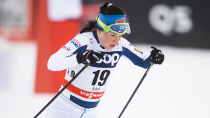 Krista Pärmäkoski slutade på sjunde plats i skiathlon Krista Pärmäkoski i spidspåret