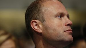 Premiärminister Joseph Muscat pekades ut i samband med de så kallade Panamapappren. En utredning om honom har gjorts av en rannsakningsdomare men aldrig publicerats. Närbild på Joseph Muscat, Maltas premiärminister.