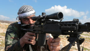 Turkiet får stöd av rebeller från den Fria syriska armén som delvis betraktar offensiven som en hämndoperation Turkiet får stöd av rebeller från den Fria syriska armén som delvis betraktar offensiven som en hämndoperation