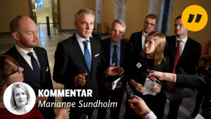 Bistra miner och abstrakta löften dominerade då riksdagspartierna minus Sannfinländarna presenterade klimatmål för Finland i dag. Sannfinländarna ordnade ett eget tillfälle där Finlands intressen höjdes över planetens. Sampo Terho, Anders Adlercreutz, Li Andersson med flera pratar om klimatet.