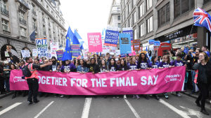 EU-förespråkare marscherade i London 19.10.2019 Stor brexitdemonstration i London 19.10.2019