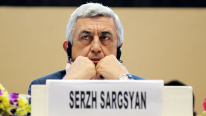 Serzj Sargsian avgår efter elva dagar av stora demonstrationer mot hans utnämning till premiärminister. Armeniens före detta president Serzj Sargsian.