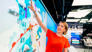 Anniina Valtonen följer inte vädret på fritiden - förutom för att kolla om hennes prognoser gick rätt. Meteorologi Anniina Valtonen.