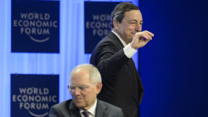 Wolfgang Schäuble och Mario Draghi Tysklands finansminister Wolfgang Schäuble och ECB:s chef Mario Draghi