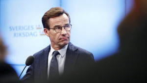 Ulf Kristersson (M) Moderaternas ordförande Ulf Kristersson under en presskonferens.