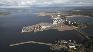 Företaget Rauanheimo har verkat i Tahkoluoto sedan februari. Björneborgs hamn.