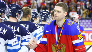 Jevgenij Kuznetsov och Ryssland bättre än Finland i bronsmatchen 2017. Ryssland och Jegvenij Kuznetsov bättre än Finland i bronsmatchen 2017.