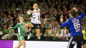 Kristiansand utmanade Györi i gruppspelet tidigare under säsongen. Sunniva Andersen från Vipers Kristiansand under en Champions League-match våren 2019.