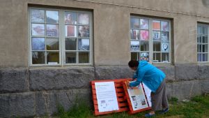Idén till utställningen Begränsad är konstnären Maikku Huovilas. Maiju Huovila och Artborg 35