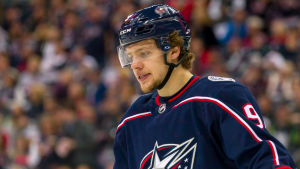 Artemi Panarin var överlägsen poängetta i Columbus förra säsongen. Artemi Panarin i Columbus tröja.
