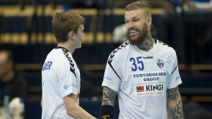 Benjamin Helander och Teemu Tamminen axlar ett stort ansvar. Teemu Tamminen och Benjamin Helander i handbollslandslaget