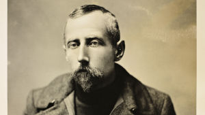 Roald Amundsen år 1906. Porträtt av polarforskaren Roald Amundsen år 1906.