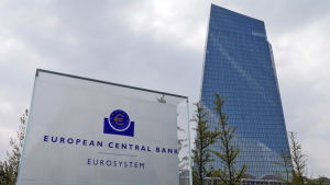 Europeiska centralbanken. Europeiska centralbankens i Frankfurt am Main i Tyskland.