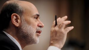 Den amerikanska centralbankens chef Ben Bernanke vittnar inför senatens budgetkommitté den 3 mars 2009