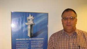 Överkommissarie Mats Lagerstam. Överkommissarie Mats Lagerstam vid Raseborgspolisen