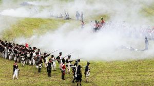 Historieentusiaster återskapar Waterloo. Rekonstruktion av slaget vid Waterloo