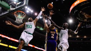 Två av de stora lag som dominerade innan Jordan: Boston Celtics och Los Angeles Lakers Boston mot Lakers, NBA-finaler 2010