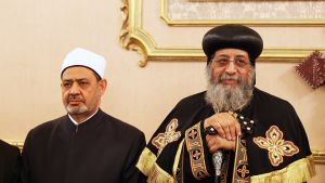 Påven Tawdros den andra meddelar att han inte tänker stå värd för Mike Pence. Tawadros II