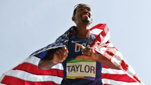 Christian Taylor firar sitt andra raka OS-guld i tresteg.