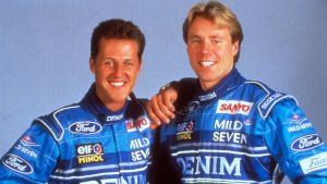 Michael Schumacher och JJ Lehto var stallkamrater i Benetton säsongen 1994. Michael Schumacher och JJ Lehto var stallkamrater på Benetton säsongen 1994.