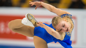 Viveca Lindfors tog en efterlängtad plats bland de tio bästa i EM i Bratislava i början av året. Viveca Lindfors i VM i Boston 2016.