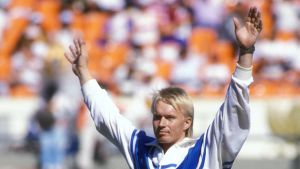 Tapio Korjus fungerade även som Mikaela Ingbergs tränare. Tapio Korjus, OS 1988.