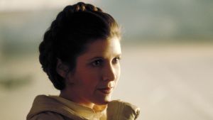 Carrie Fisher i den femte Star Wars-filmen The Empire Strikes Back 1980. Carrie Fisher i den femte Star Wars-filmen The Empire Strikes Back 1980.