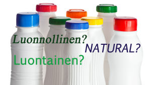 juomapulloja ja teksti luontainen, luonnollinen, natural