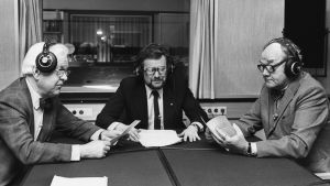 Göran Bergman, Björn Federley och Harry Krogerus i Naturväktarstudion 1982 Harry Krogerus, Björn Federley och Göran Bergman i Naturväktarstudion 1982